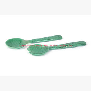 Resin <b>Spoon</b> <b>Salad</b> Tools for Soup Dinner Tea Mixing Teaspoon Engraved FAIZACRAFT for Dining - Product Image 3