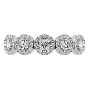 Bague pour femme en argent 925 avec trois pierres de moissanite taille brillant, sertie à griffes, perle d'eau douce, design floral classique de luxe - Product Image 6