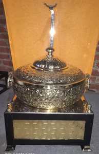 Plat de service chauffant en métal pour la restauration hôtelière de luxe, avec brûleur, finition argentée, casseroles de service - Product Image 6