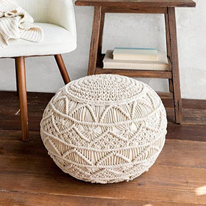100% coton plus macramé pouf pouf grand repose-pieds pour canapé et chambre à coucher meubles de maison en plein air pour salon - Product Image 1