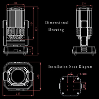 NF-SL-LASER 1000RGB IP65 Projecteur mobile extérieur longue portée à faisceau lumineux pour l'éclairage des monuments