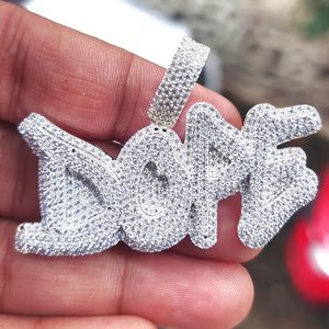 VVS Moissanite Diamond 925 Sterling <b>Silver</b> Custom Name <b>Pendant</b> Iced Trendy Letter Jewelry <b>For</b> <b>Men</b> Women Personalized <b>Pendant</b> - Product Image 6