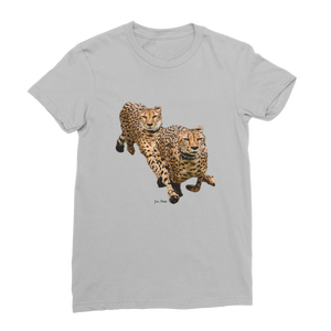 Classic Women's T-Shirt by the Cheetah Brothers Slim Fit Jersey Cotton Digital Printing Breathable Sizes XXS to XXL - Product Image 3