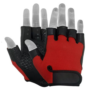 Mejor rendimiento personalizado hombres dedos cortos ciclismo carreras guantes entrenamiento levantamiento de pesas culturismo ejercicio precio al por mayor - Product Image 2