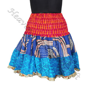 Gypsy Indian Patchwork Mini Rara Hippy Boho Festival Jupe Boho Stylish MS069 Patch Coton Mini Sexy Jupe pour Summer Wear - Product Image 2