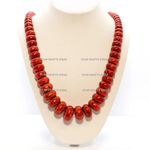 Collar con cuentas de piedra natural rosa más vendido para mujer, Gargantilla de collar de concha de capa colorida Bohemia, regalos de joyería de boda - Product Image 2