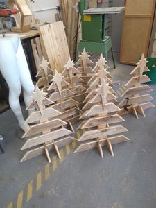 ICONE ARBRE DE NOËL DÉCORATION ÉCOLOGIQUE CADEAU FAIT MAIN Arbre en bois ornemental Fabriqué en cerisier un arbre pour toute saison - Product Image 3