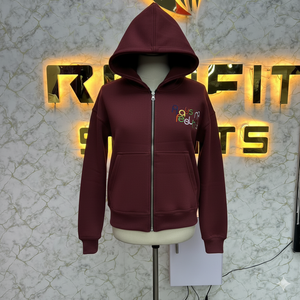 เสื้อฮู้ดดี้ผ้าฟลีซสไตล์สตรีทแวร์สำหรับผู้ชาย ตัดเย็บอย่างดีเยี่ยม ซิปส่วนตัว แต่งดีเทลแบบดิสเทรส ประดับคริสตัล ซิปแบบรูดขึ้น ล้างสีแบบแอซิดวอช - Product Image 4