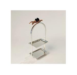 Serveur à dessert en aluminium et acier inoxydable avec serveur à gâteaux et pâtisseries de qualité supérieure à un prix raisonnable - Product Image 4