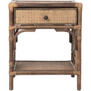 Table de chevet design Chippendale brun antique Armoire de chevet moderne en bois massif pour meubles de chambre à coucher d'appartement - Product Image 3