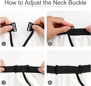 Meilleure vente Cape de barbier imprimée et personnalisée pour salons de coiffure professionnels, vente en gros Cape de coiffure à poignée en acier pour la coupe - Product Image 5