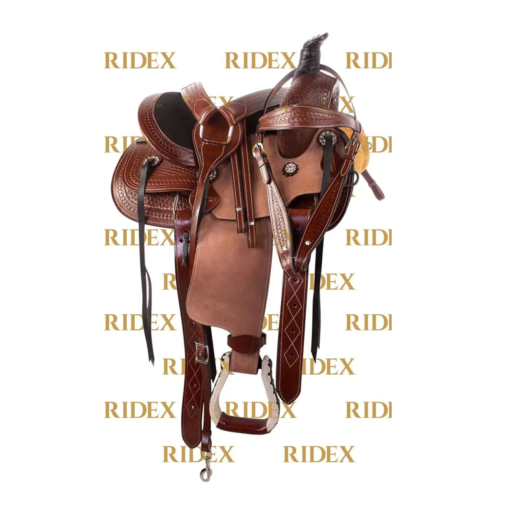 High on Demand Western Leather Saddle Roping Ranch Pleasure Trail Barrel Tack For Horse Available at Bulk Quantity
