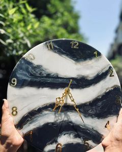 นาฬิกาติดผนังเรซินอีพ็อกซี่เรซินใช้ในห้องนั่งเล่นเฟอร์นิเจอร์บ้านนาฬิกาติดผนังปรับแต่งเองได้ดีที่สุด - Product Image 4