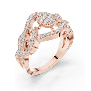 Bague en diamant de laboratoire 0,612 CT pour femmes, clarté VVS-VS EF, or 18 carats, 14 carats, 10 carats et argent 925, or rose, or jaune, or blanc - Product Image 6