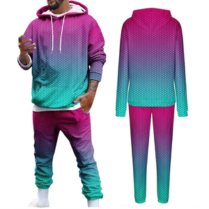 Wholesale Oversized Street Wear Running Jogging Training Wear Stylish Printed Breathable Tracksuits Set Use for Men - Product Image 6