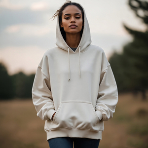 Sweat à capuche personnalisé à épaules tombantes pour femmes en plein air pull lourd à capuche coupe ample respirant sweat à capuche surdimensionné pour femmes - Product Image 4