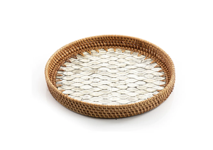 Nouveau Look Plateau de service en rotin de qualité supérieure écologique Forme ronde Grande taille Serveur en jute Vaisselle Plateau de service alimentaire de mariage - Product Image 2