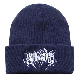 Gorro de punto de Invierno Azul acrílico 100% Unisex parche tejido personalizado Logo cálido confort Casual/deportes/escena de esquí patrón de dibujos animados - Product Image 1