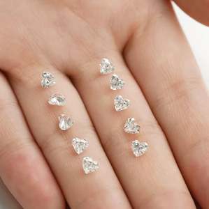 Diamants en forme de cœur cultivés en laboratoire en gros, de 0,05 ct à 0,50 ct, couleur DEF, clarté VVS VS, excellente taille, diamants non montés pour bijoux - Product Image 1