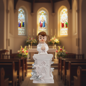 Figura de Niño de Comunión para Fiesta, 8.5x3.5cm, Decoración Religiosa, Elegante Artículo para Eventos - Product Image 3