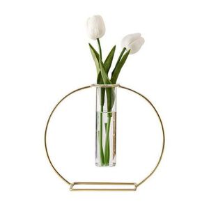 Vase à fleurs en aluminium personnalisé avec finition dorée Vases à fleurs en métal moderne de haute qualité - Product Image 2