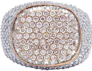 Style Hip Hop Forme Carrée Design Moissanite Ronde Baguette Diamant Entièrement Glacé En S925 Bague En Argent Sterling Pour Hommes - Product Image 2