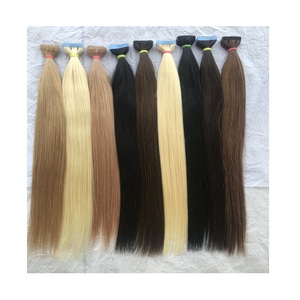 Extensión de cabello humano Remy, sin procesar, 100%, sedoso, todos los colores - Product Image 1