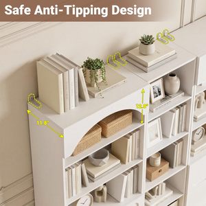 Vitrina Nórdica Blanca con Estantes Arqueados, Mueble para Vino con Cajón, Vitrina para Sala de Estar Esquinera, Mueble DR545 - Product Image 2