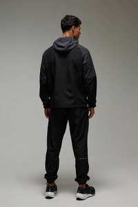 Ensemble de survêtement sportif pour homme personnalisé avec fermeture éclair, de haute qualité, ourlet ajustable, 2 pièces, streetwear décontracté, respirant, en polyester - Product Image 2