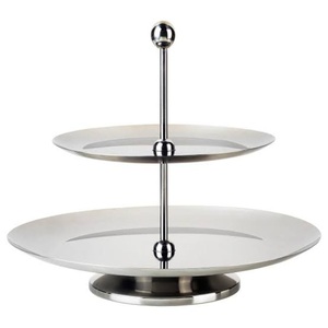 Célébration de fête de mariage de Noël support à gâteau en bois arrondi conception imprimée en émail brillant pour servir de la vaisselle - Product Image 5