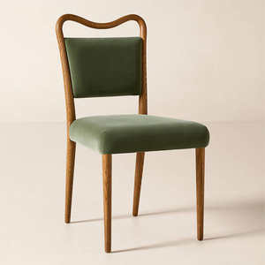 Monte Modern <b>Dining</b> <b>Chair</b> Made Of Solid Teak Wood High Quality With <b>Velvet</b> for Indoor Use. - Product Image 2