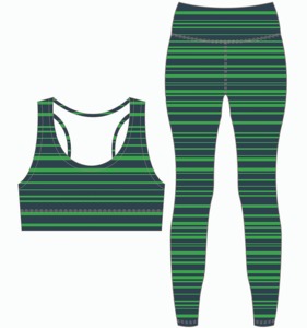 Conjunto Deportivo de 2 Piezas Transpirable Personalizado al por Mayor de Alta Calidad, Sujetador Deportivo y Leggings con Estampado por Sublimación, Conjunto de Yoga para Mujer - Product Image 1