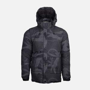 Navigate Phungphuk Veste d'hiver réversible en duvet grande taille imperméable avec capuche Fermeture à glissière Logo Imprimer Décoration Style FXDD - Product Image 1