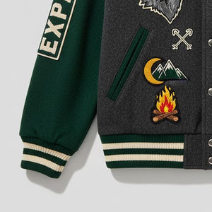 Veste de baseball en chenille brodée de haute qualité pour hommes, fabriquée par un fabricant OEM, chaude pour l'hiver, style streetwear, veste varsity pour hommes - Product Image 4