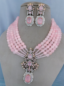 ชุดเครื่องประดับเพชรแบบอเมริกันพรีเมี่ยมพร้อมสร้อยคอและต่างหูที่ทำขึ้นอย่างประณีตเหมาะสำหรับเจ้าสาวและโอกาสในงานเทศกาล - Product Image 2