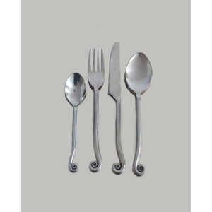 Ensemble de couverts en acier inoxydable forgé à la main, finition noire, 5 pièces, vaisselle de table, pour la maison, les mariages, les dîners - Product Image 3