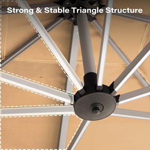 Sombrilla grande personalizada para <span class=keywords><strong>patio</strong></span>, sombrilla, solar, led, luz cálida, colgante, jardín, sombrilla a prueba de sol - Product Image 3