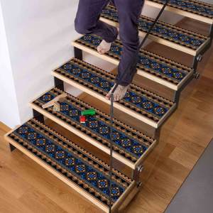 Alfombra Azul, Alfombra Naranja, Alfombra Azteca, Alfombra Moderna, Alfombra Estampada, Goblen - Product Image 2