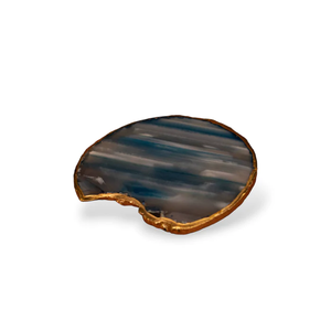 Kitchenware & Tableware Accessories Agate <b>Coaster</b> With <b>Gold</b> Electroplated Agate Slice at Wholesale Price with Premium Quality - Product Image 5