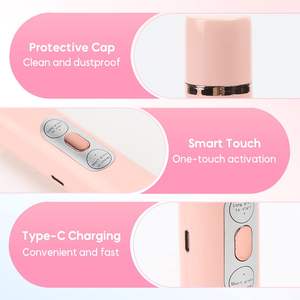 เครื่องโกนขนไฟฟ้าไร้สายสำหรับผู้หญิง IPX7 กันน้ำ ใช้ได้ทั้งแบบเปียกและแห้ง กำจัดขนได้อย่างมีประสิทธิภาพบนใบหน้า ริมฝีปาก คาง รักแร้ ขา - Product Image 6