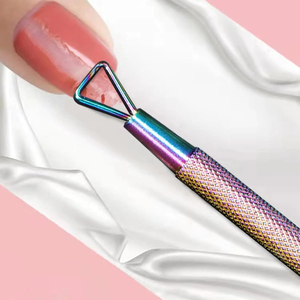 Professional Stainless Steel Manicure Scraper & Cuticle Nail Pusher Dual-End <b>Tool</b> for Nail Technicians Starter Kits Wholesale - Product Image 5
