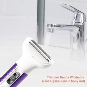 Afeitadora Eléctrica Inalámbrica Recargable para Mujer, Depiladora Indolora en Húmedo/Seco, Cuchilla Única, IPX7, para Cara, Cuerpo y Área del Bikini, para RV - Product Image 3