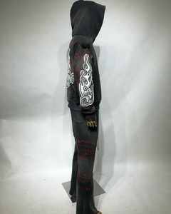 Conjunto Deportivo de 2 Piezas con Logotipo Personalizado, Estilo Urbano, Ecológico, 100% Algodón, Chándal Liso para Mujer, Pantalones Deportivos y Sudadera con Capucha - Product Image 2