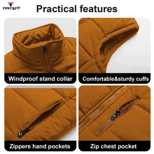 Veste coupe-vent réversible formelle d'extérieur pour le printemps, respirante, rembourrée, sans manches, vêtements d'extérieur, service OEM - Product Image 5