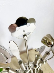 Stainless Steel Bar Tool Set With <b>Stand</b> For Professional Bar Cocktail Mixing And <b>Drink</b> Serving And Home Bars Use From India - Product Image 4