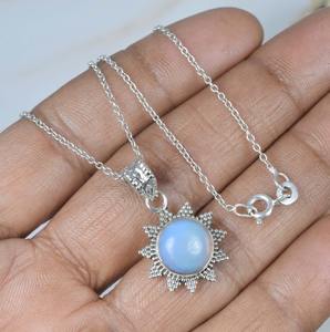 Accesorios para mujer, Colgante de Piedra, joyería de opalita lechosa, colgante de piedras preciosas de Plata de Ley 925, joyería hecha a mano, regalo para cumpleaños - Product Image 2