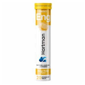 Tabletas Efervescentes Energéticas con Sabor a Naranja y Mango, 20 Tabletas, Cafeína, Vitaminas B para Adultos, Suplemento para el Cuidado de la Salud - Product Image 1