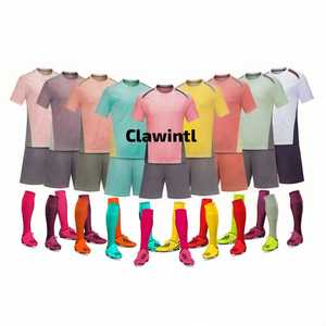 Ensemble d'uniformes de football personnalisés avec logo et numéro, en polyamide respirant, coupe automatisée, survêtement unisexe court – Prix de gros - Product Image 1
