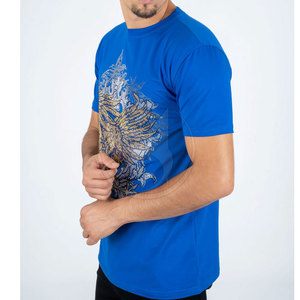 เสื้อยืดผ้าฝ้ายพลอยเทียมสำหรับผู้ชายทำจากโพลีเอสเตอร์ผ้าฝ้าย100% บริการ OEM - Product Image 2