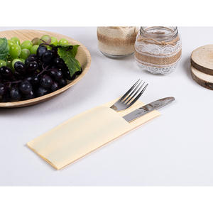 Serviettes de table mini kanguro point-à-point Vanille 32x40cm, 30 pièces, B2B - Product Image 1